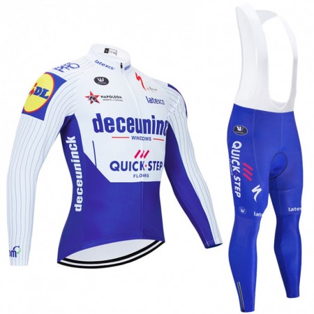 Set Fietsshirt Lange Mouw + Lange Koersbroek 2020 Deceuninck-Quick-Step N001